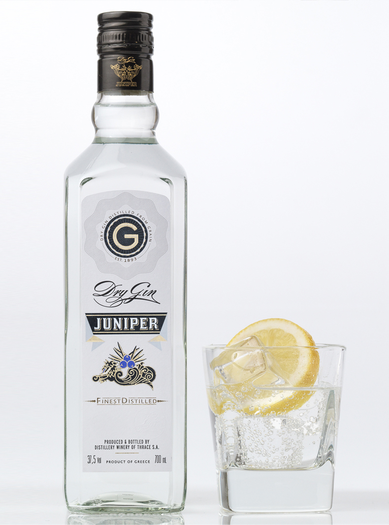 Juniper Dry Gin noon design